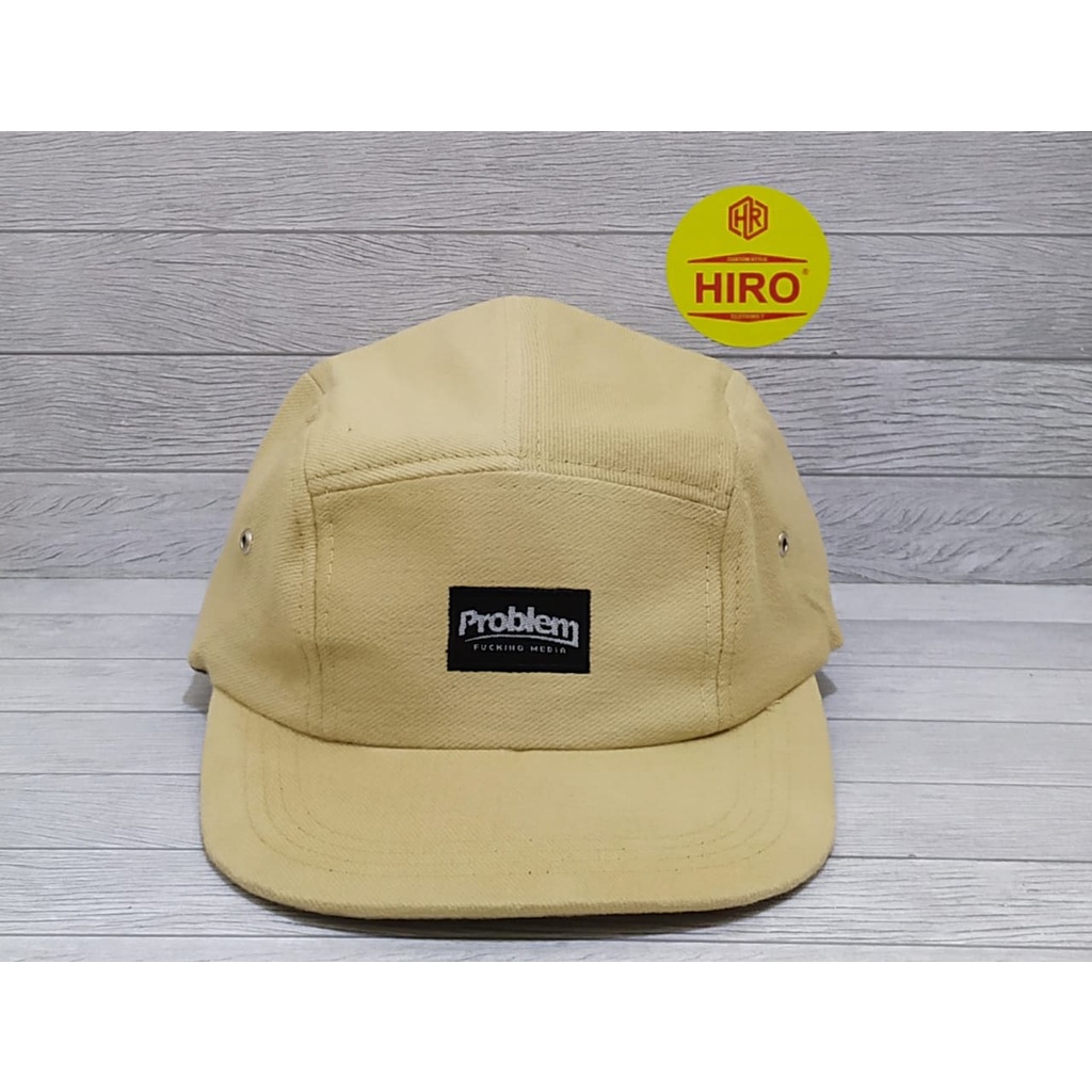 [COD]Topi Distro Pria/Topi Snapback Bordir PROBLEM Hip-Hop New Model/Topi Lima Panel