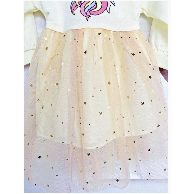 babyfit UNICORN DRESS WITH LACE baju terusan mini gaun dengan rok tutu