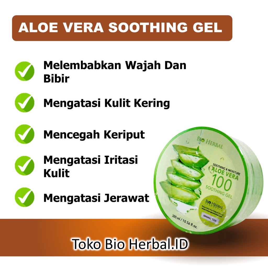 Lidah Buaya Aloe Vera Gel Original Pelembab Wajah Bibir Dan Kulit Kering B7P