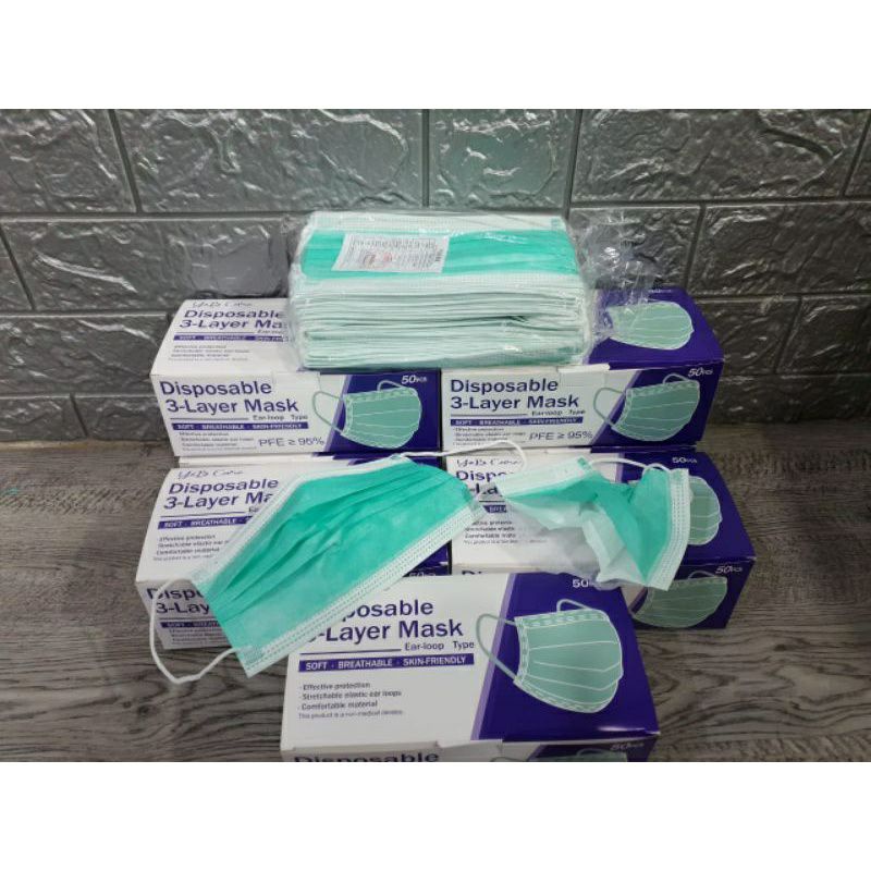 Masker Earloop Warna Hijau