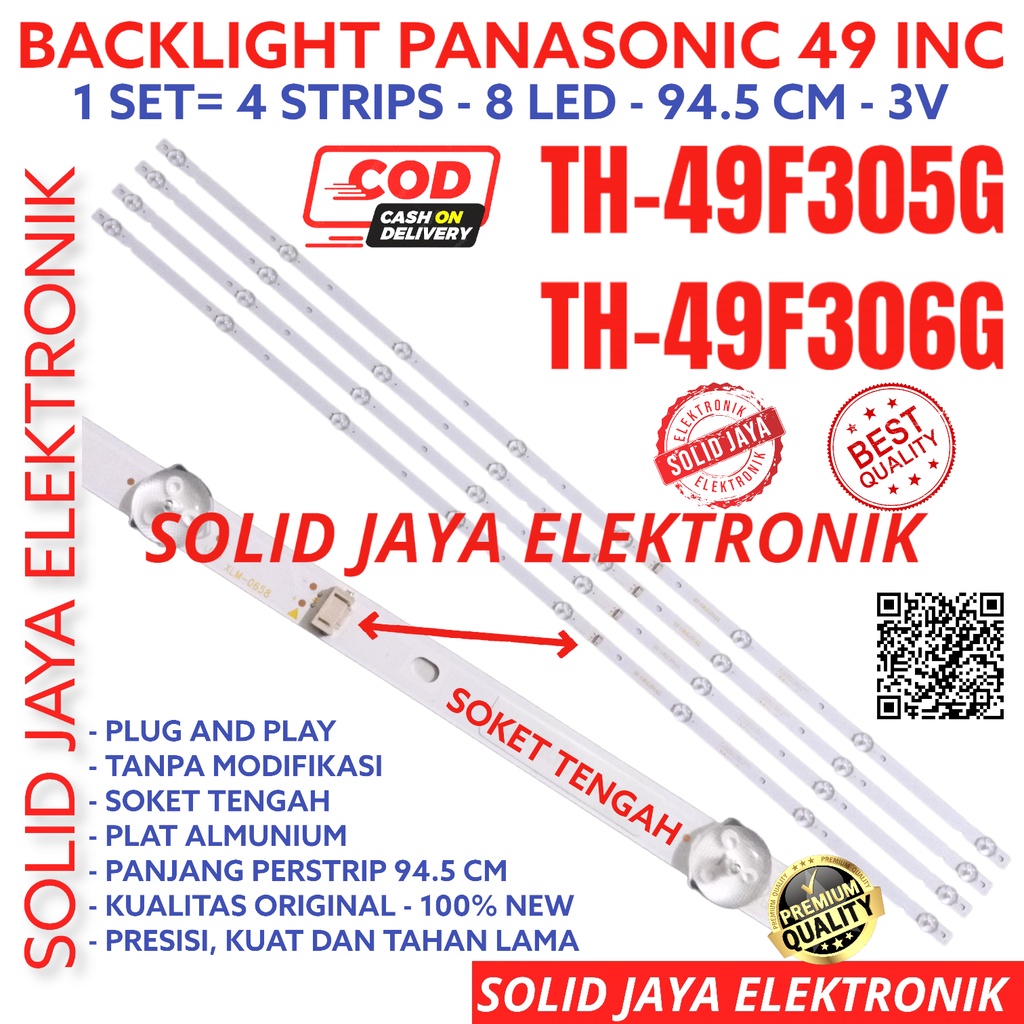 BACKLIGHT TV LED PANASONIC 49 INC TH 49F305 49F306 G 49F305G 49F306G TH49F305G TH49F306G LAMPU BL 8K 3V 49F 8LED 8 KANCING TH49F305 TH49F306 TH-49F305G TH-49F306G TH-49F305 TH-49F306 LAMPU BL 49INCH 49INC 49IN PANASONIK LED LAMPU BL