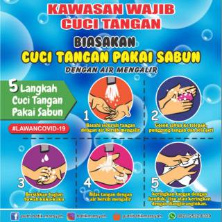 STIKER HIMBAUAN CUCI TANGAN DAN KESEHATAN Shopee Indonesia