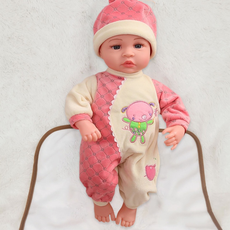 Mary Reborn Baby for Doll Boy Baju Anak Laki-Laki Untuk 47cm Newborn Baby for Doll Plush Hat Bodysu