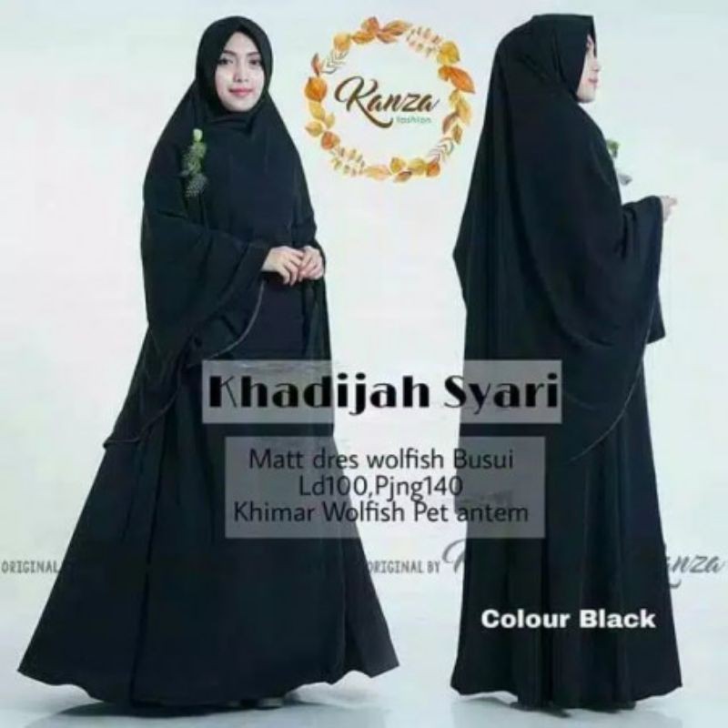 Khadijah syar'i GAMIS SET HIJAB