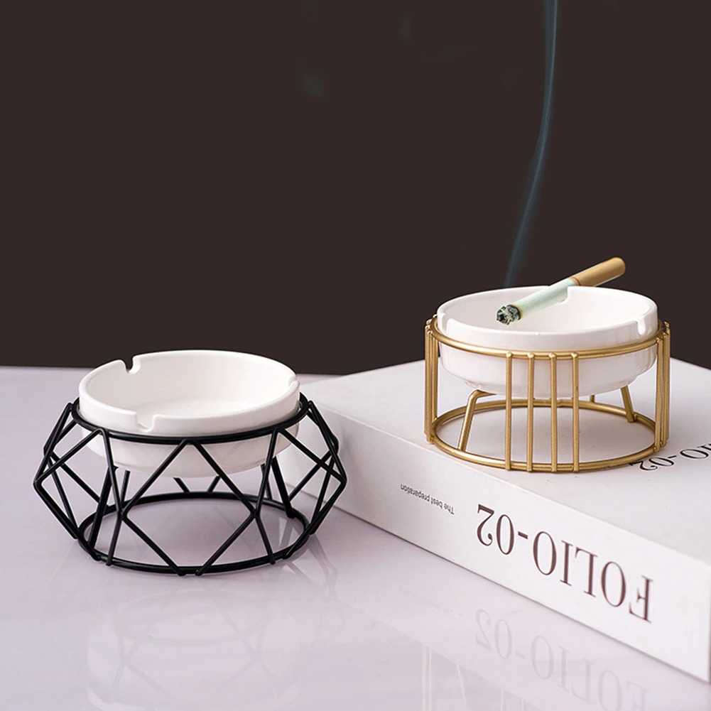 Asbak Keramik Aesthetic Asbak Rokok Cerutu Keramik Desain Unik Hollow Out Ashtray