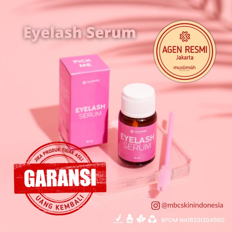 Serum Bulu Mata Lentik dan Alis tebal Alami Halal BPOM MBCskin Muslimah Beauty Care