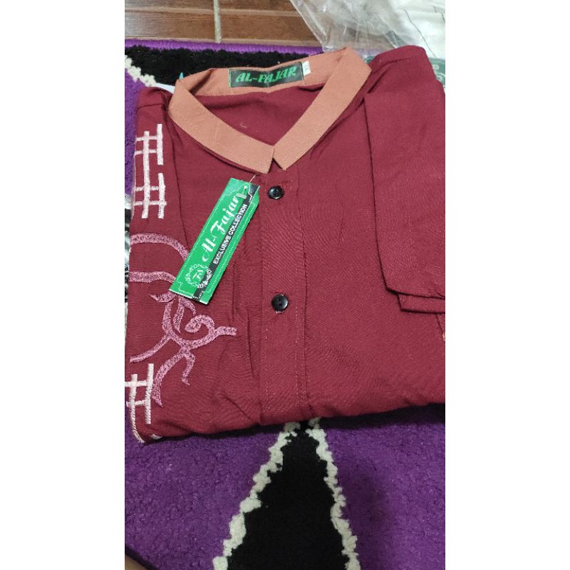 BAJU KOKO TANGAN PENDEK WARNA MOTIF DAN WARNA RANDOM
