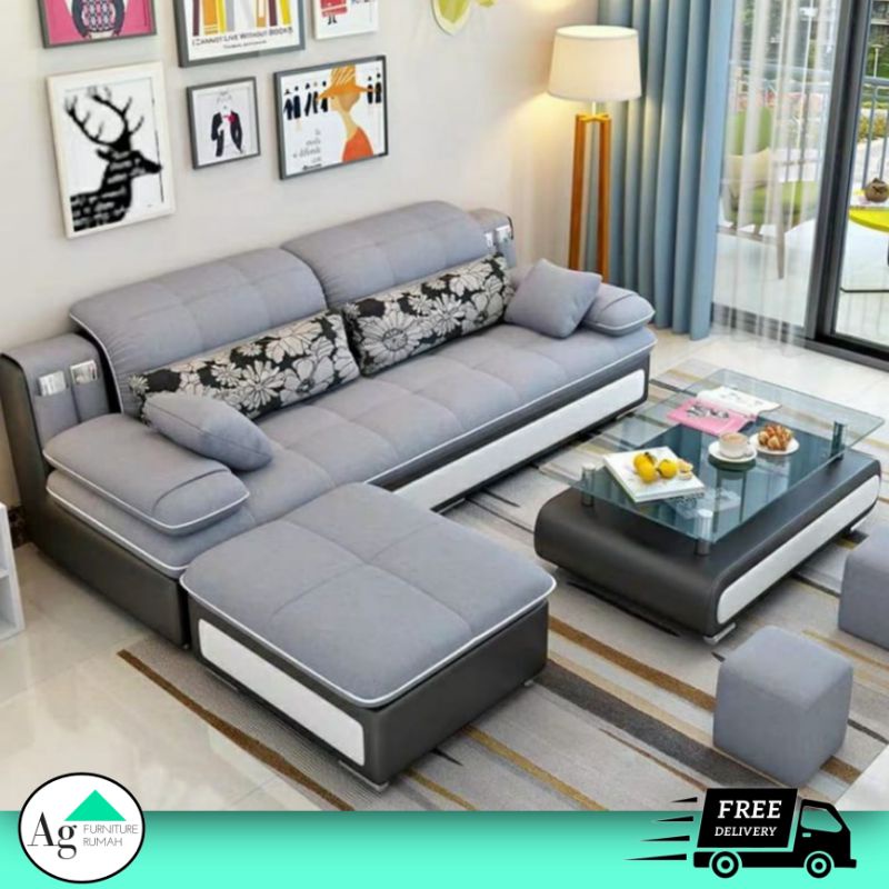 Sofa minimalis - Sofa L nagoya bantalan