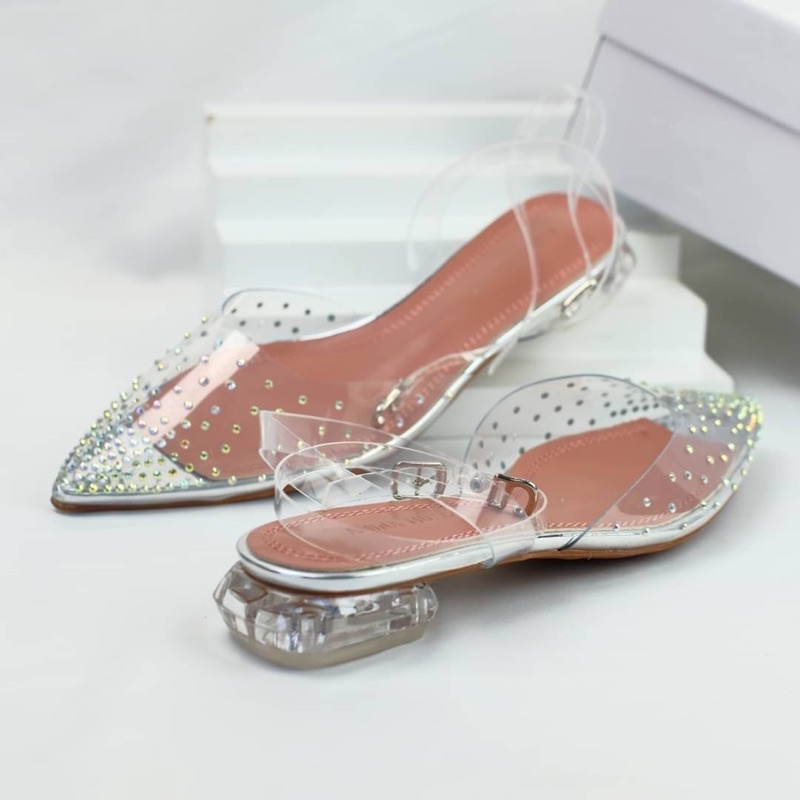 SEPATU WANITA AMINA MUADDI AMS03 AMS04 SWAROVSKI PREMIUM IMPORT