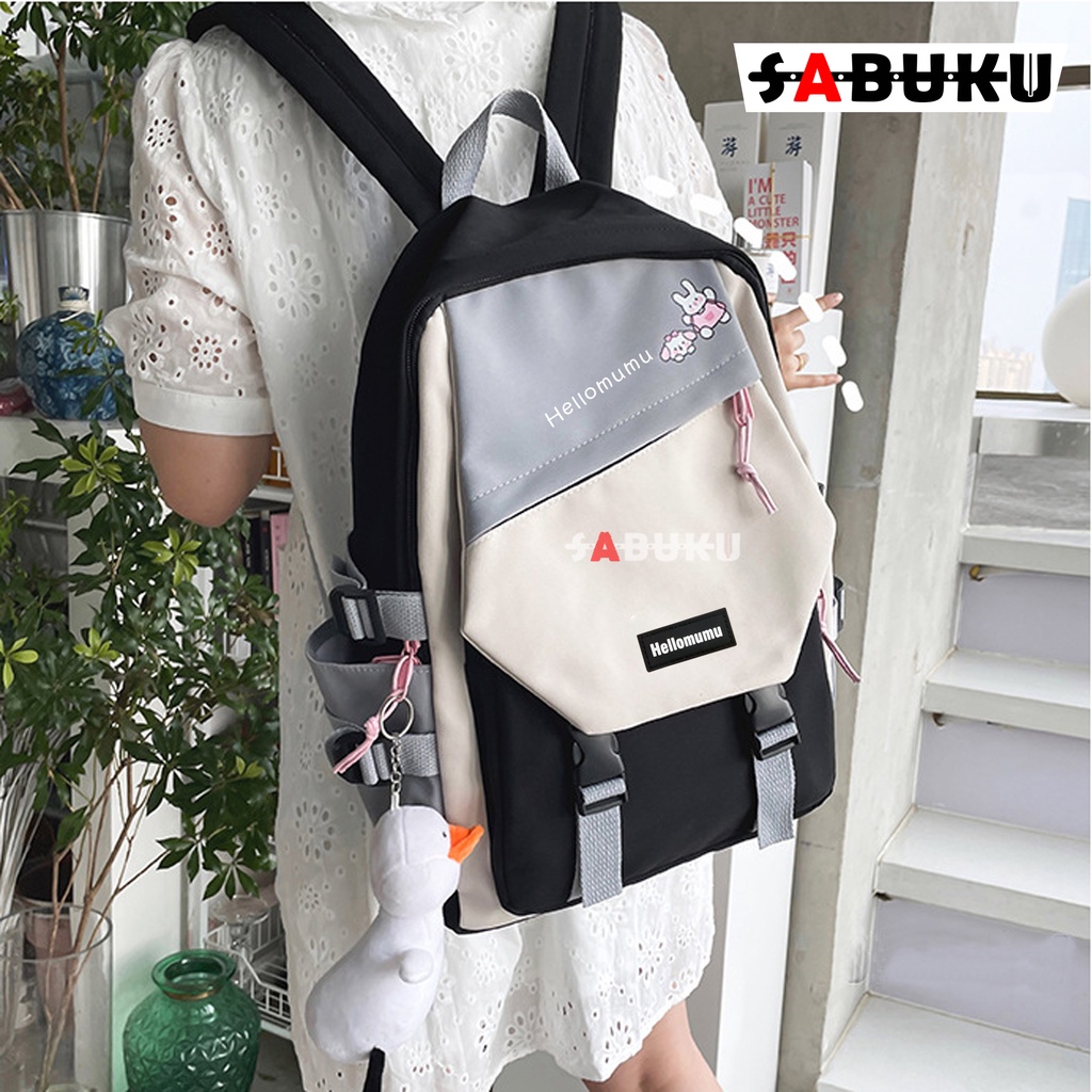 Tas Punggunga Wanita Tas Ransel Sekolah SD SMP Fashionable Backpack Tas Ransel Korea Fashion -182