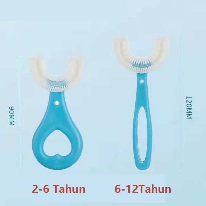 (COD) Sikat Gigi Anak Bentuk U Bahan Silikon  Training Toothbrush  Tooth Brush Baby Silicon type U Sikat Gigi Anak Sikat