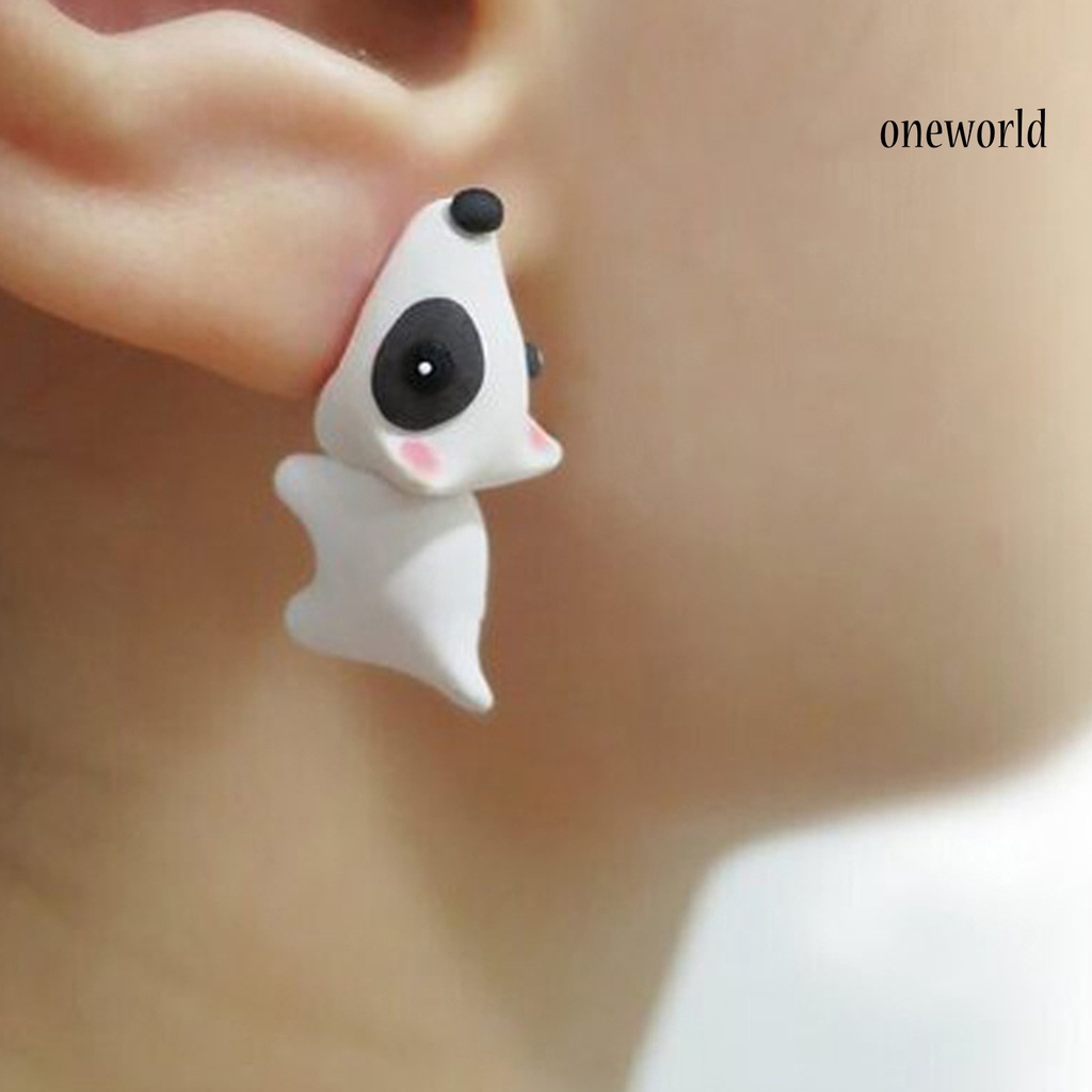 OW# 3D Animal Shape Women Earrings Bite Posture Alloy Cartoon Adorable Stud Earrings Jewelry Accessory