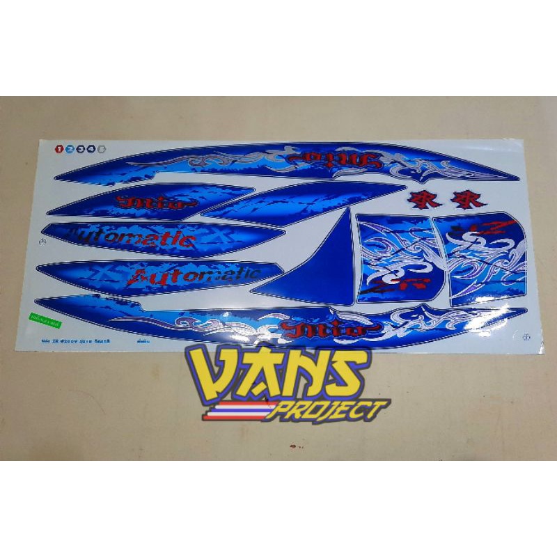 Striping Mio soul mx ZR tribal Blue Biru Bahan Kodak Paper made In Thailand