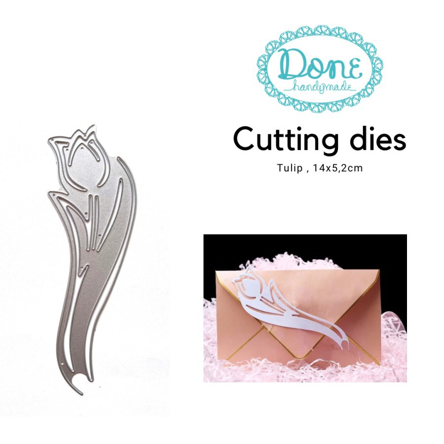 Cutting dies pisau potong motif bunga tulip flower spring DHPATTERN