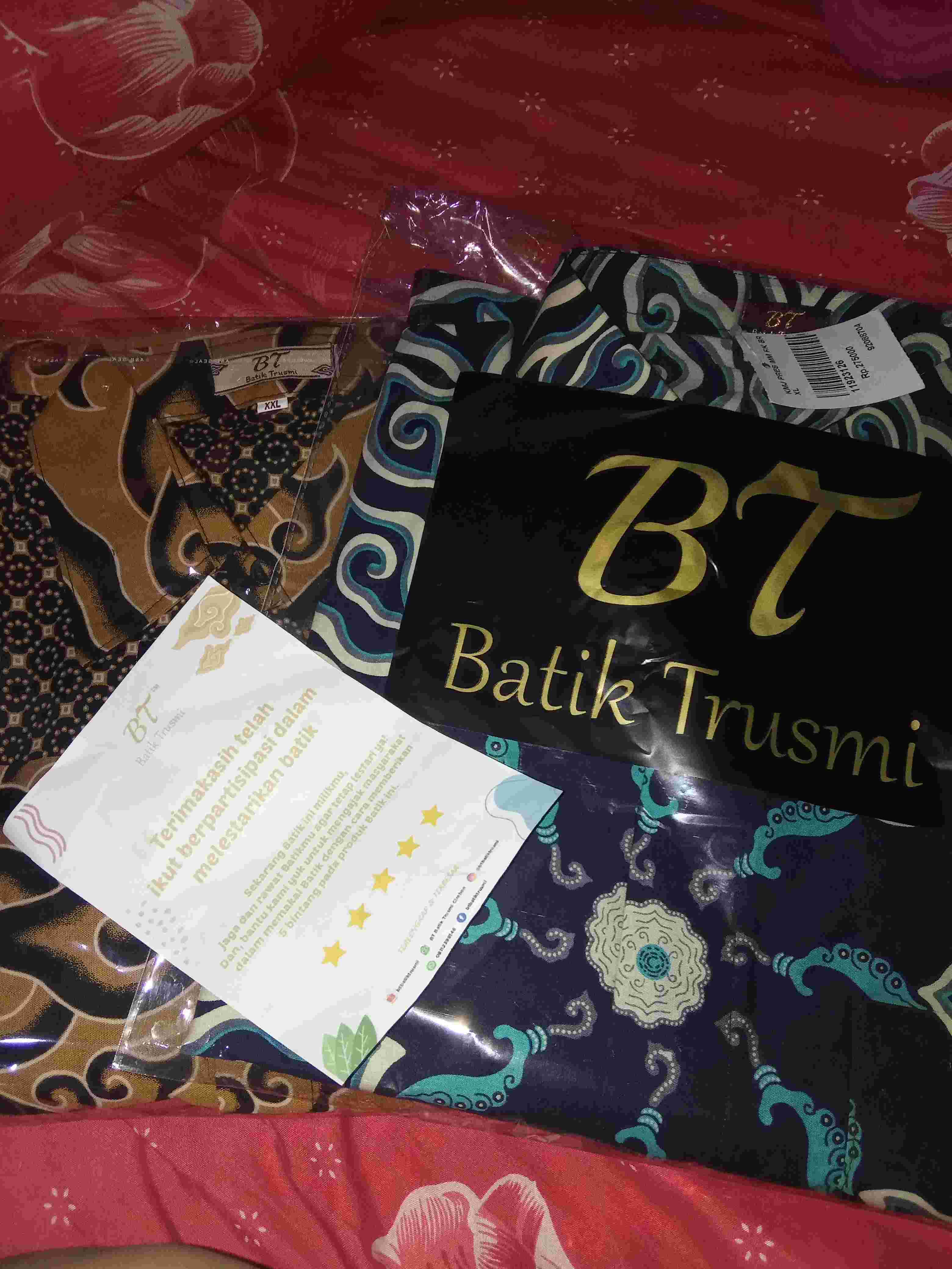 Batik Trusmi Kemeja Batik Pria Lengan Panjang Mega Mendung Ridwan Kamil