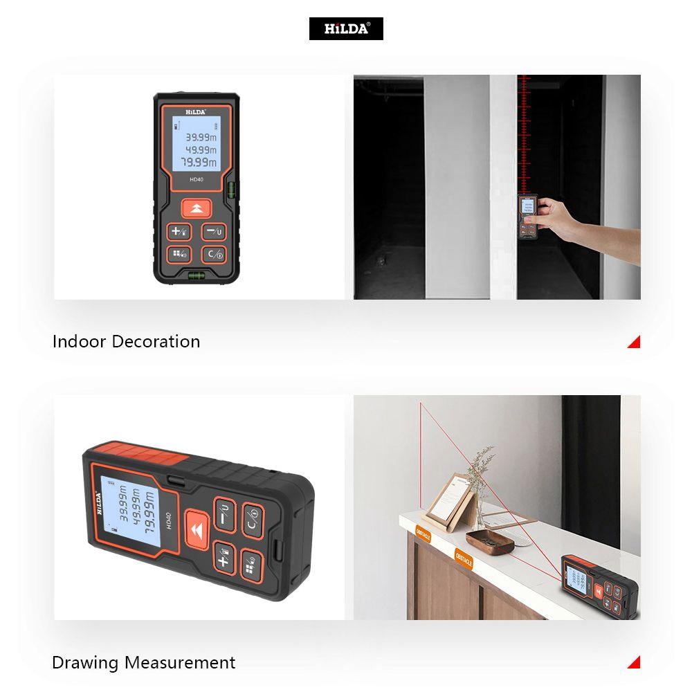 Solighter Distance Meter Alat Ukur Profesional 40M 60M 80M 100M Penggaris Digital