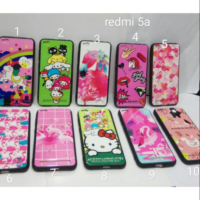 Case fuze glass casing animals dan nature redmi 5A