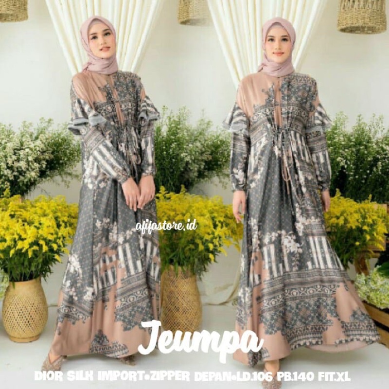 jeumpa/raflesia dress bahan maxmara lux  - dress kondangan/hari raya bahan silk