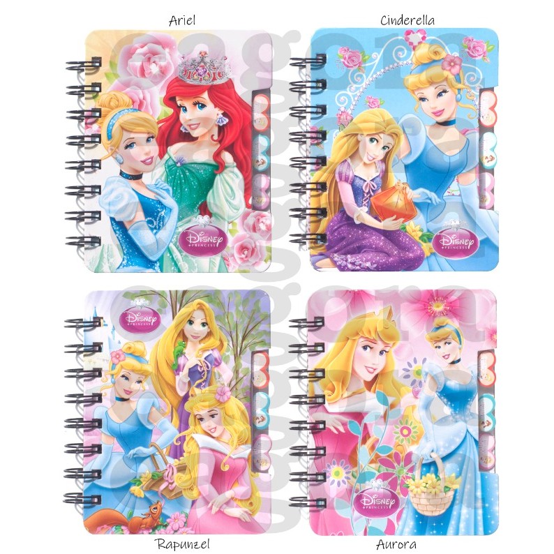 

Notebook Mini Princess Ariel Aurora Cinderella Rapunzel Memo Unik Notepad Buku Tulis Lucu