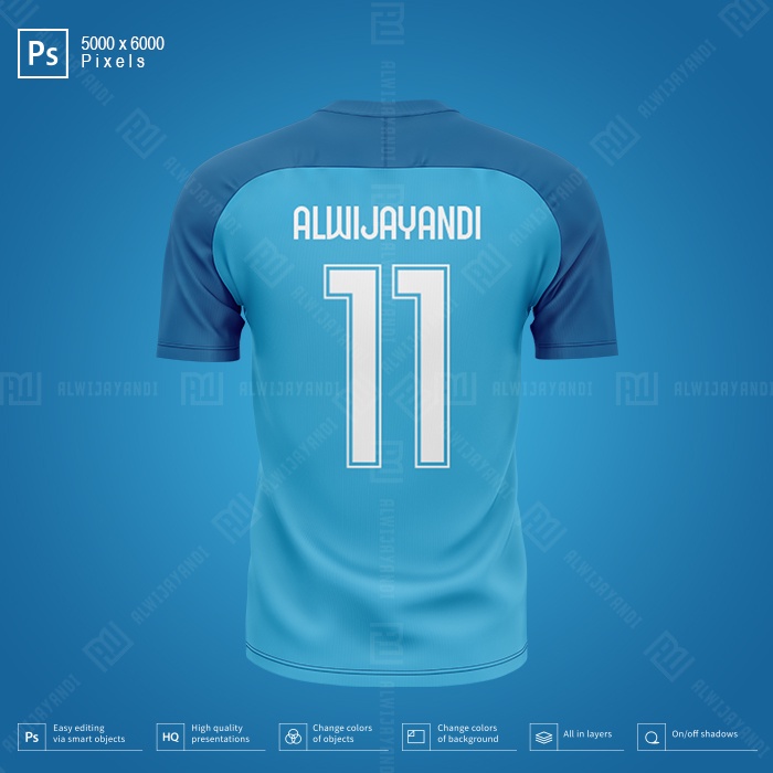 MOCKUP JERSEY KERAH V RAGLAN - RESOLUSI 5000x6000 Pixels (BACK)