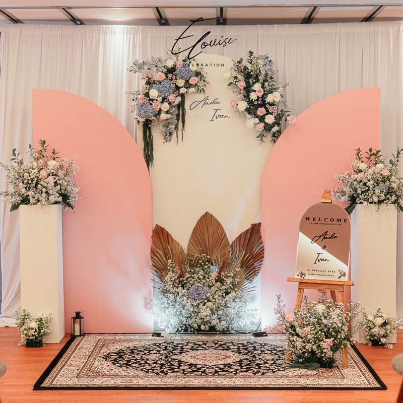 Backdrop engagement/Backdrop Lamaran/Backdrop Fresh flowers