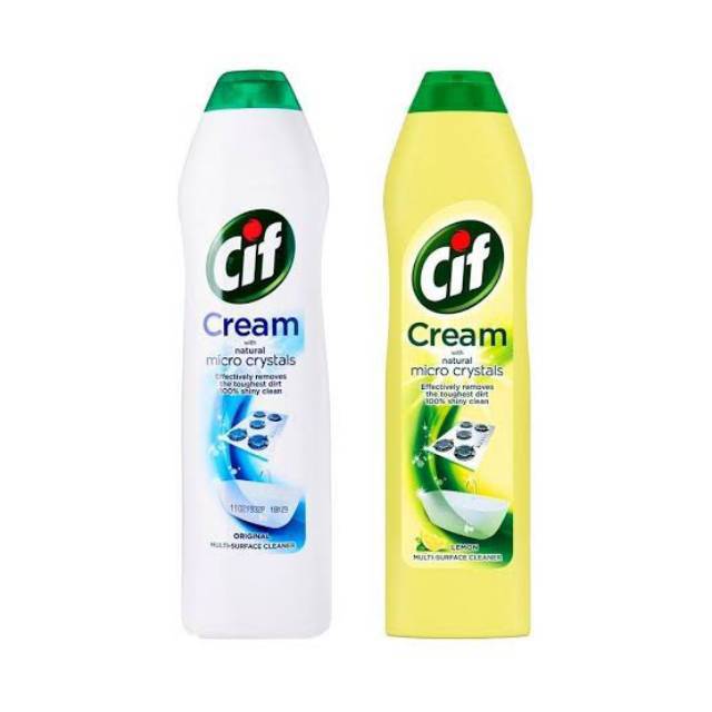 Cif Cream Original - Lemon Krim Pembersih Serbaguna 500ml Botol