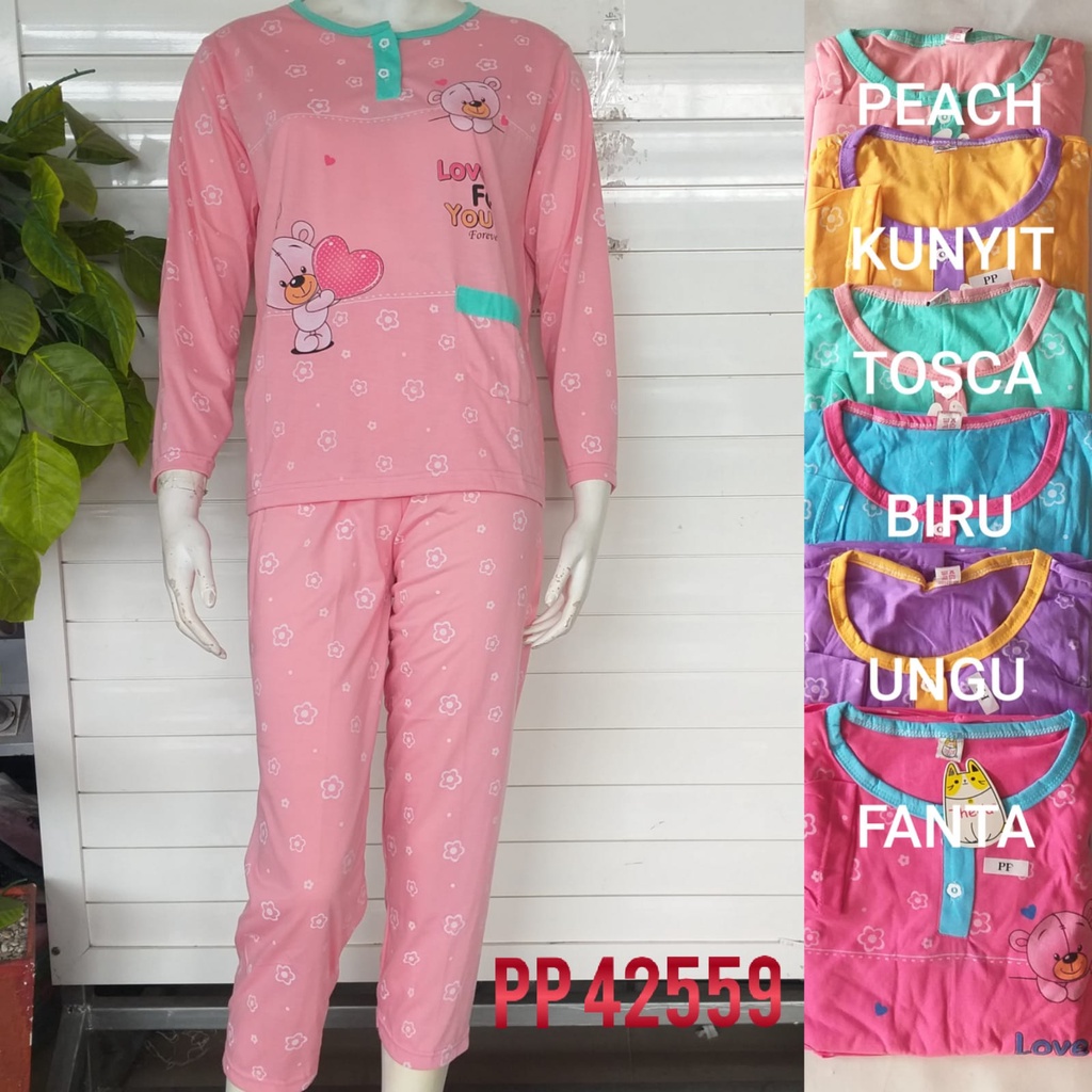 gof BABYDOLL THEDDA PP 2 Dewasa Standart Setelan Baju Tidur Busui Celana Panjang Lengan Panjang Piyama