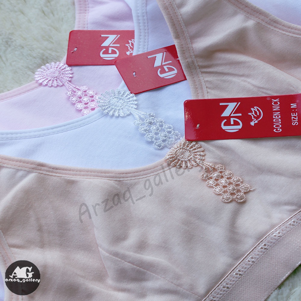 [ 3pc ] Miniset GN Golden Nick SA377 POLOS Kait Belakang / Miniset Remaja Perempuan Bunga