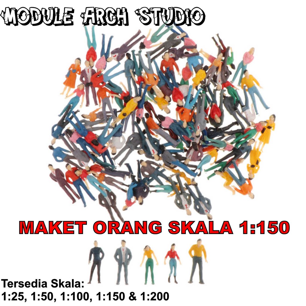 Maket Orang Skala 1:150 - Figure Orang - Miniatur Orang