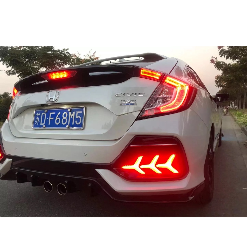 Lampu Belakang LED Reflektor untuk Honda Civic Hatchback