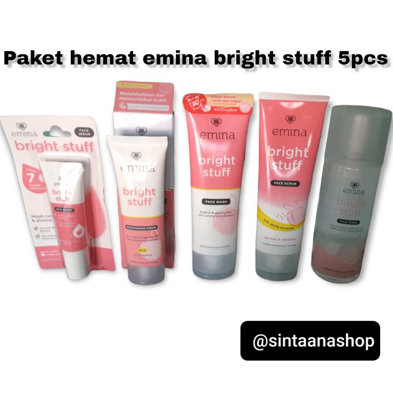 Paket Emina Bright Stuff 5pcs | Emina Paket Skincare | Emina Bright Stuff Series