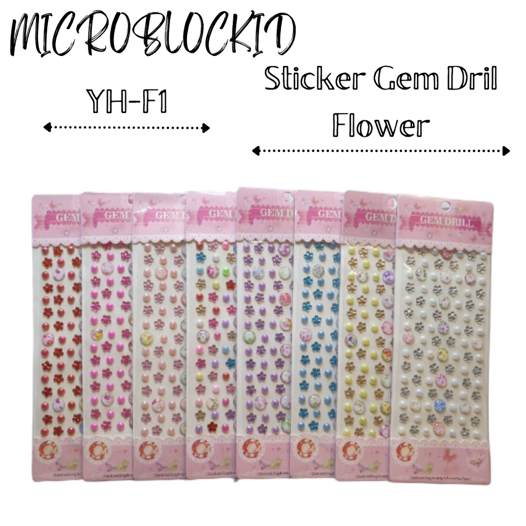 

STICKER RESIN PEARL/GEM DRILL STICKER BLINK BLINK FLOWER STICKER FASHION YH-F1 STICKER MANIK MANIK