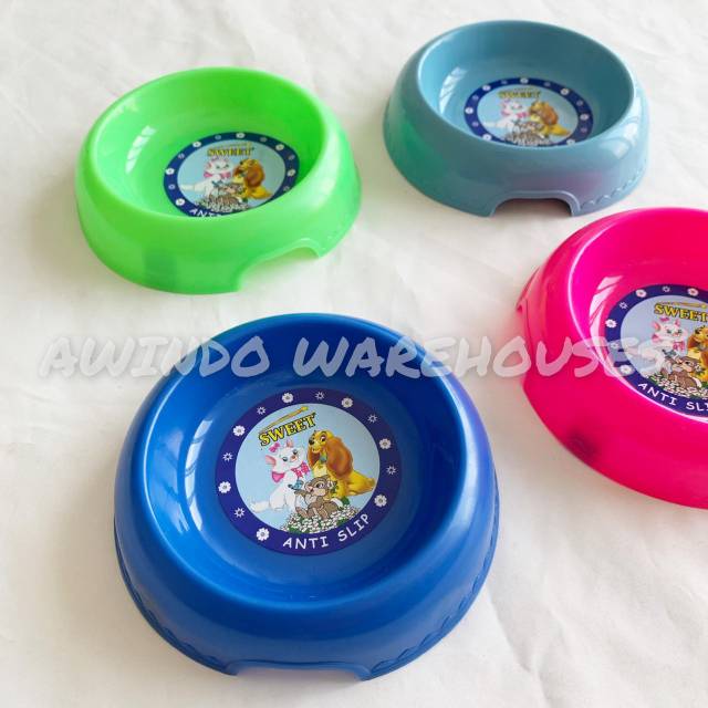 PLATE 03 - Tempat Piring Pakan Minum Makan Kucing Anjing Kelinci Hamster Anti Slip Pet Feeder