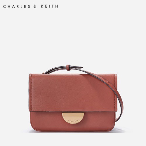TAS SELEMPANG WANITA CHARLES & KEITH CLUTCH CNK-6050 BROWN ORIGINAL IMPORT BATAM TERMURAH