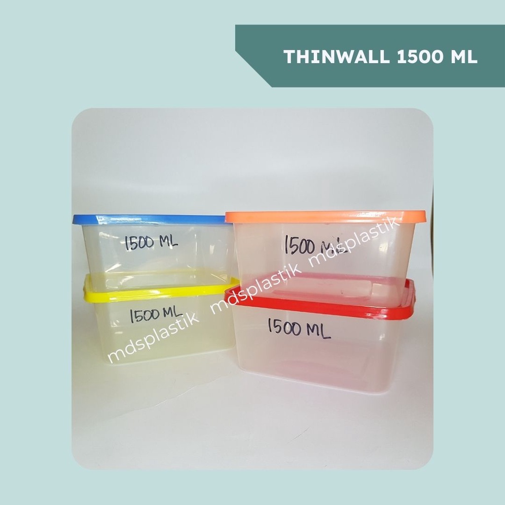 THINWALL  KOTAK 1500 ML WARNA  / KOTAK MAKANAN