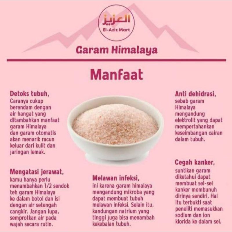 

Garam Himalaya Pink Salt 500gram | Banjarmasin