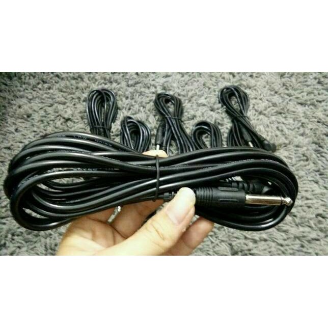 Kabel Jack Audio Gitar Guitar Bass Keyboard 1/4 to 1/4