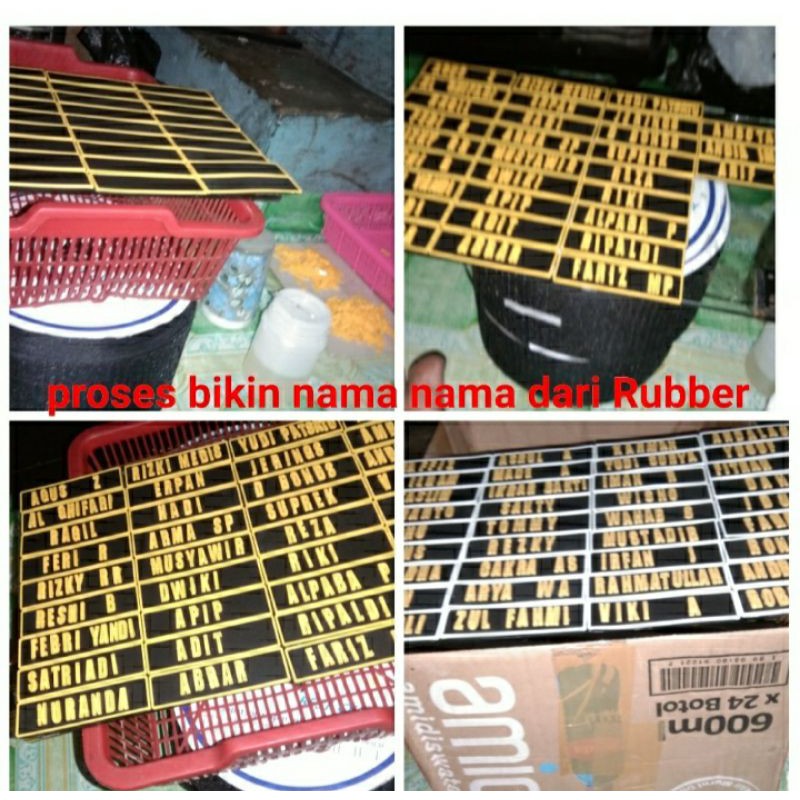 Patch rubber emblem karet Custom name tag Nama&quot;sendiri(minimal 5pcs)TACTICAL