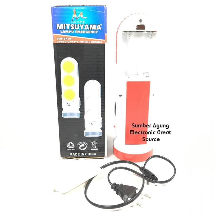 Mitsuyama MS6033 Mitsuyama Lampu Emergency Senter Cahaya Putih Kuning