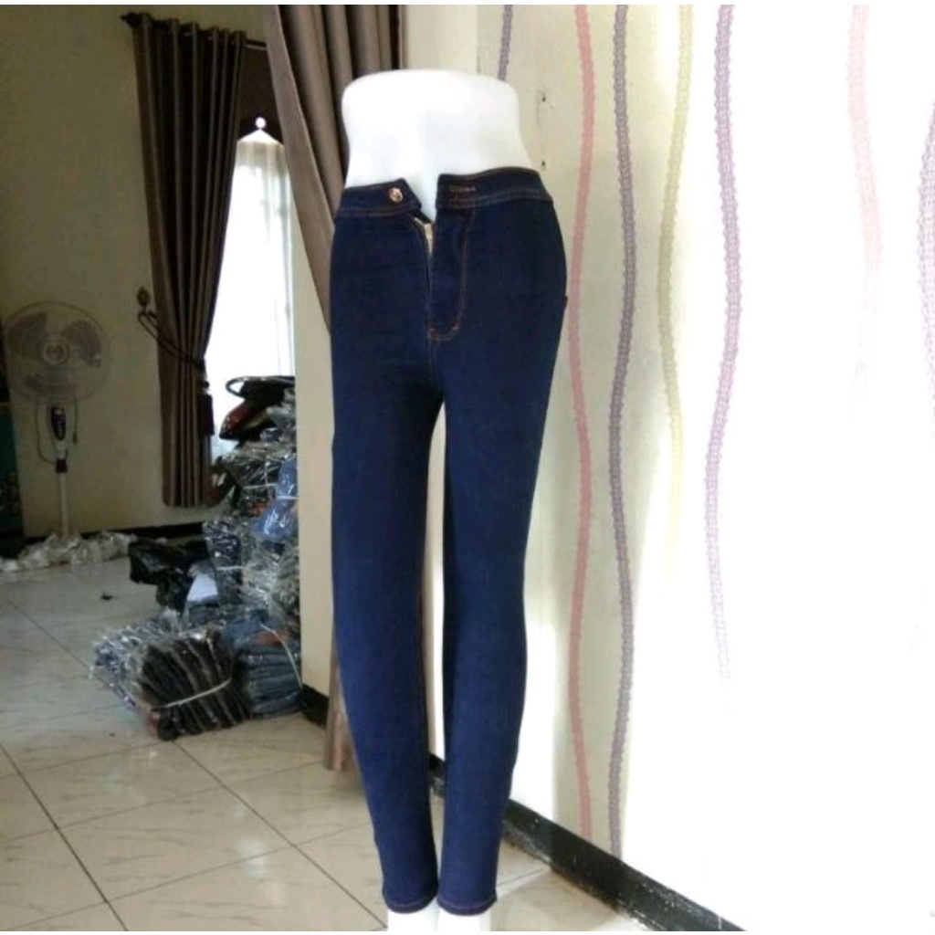 Celana Jeans High Waist Wanita / Celana Jeans Pinggang Tinggi / Highwaist Polos / Haiwais Jins / Haiwes Lepis / Highwais Panjang Skinny / Haiwes Jumbo / Highwais Model Korea Terbaru / Celana Jeans Pinggang Tinggi Jumbo / HW Pants