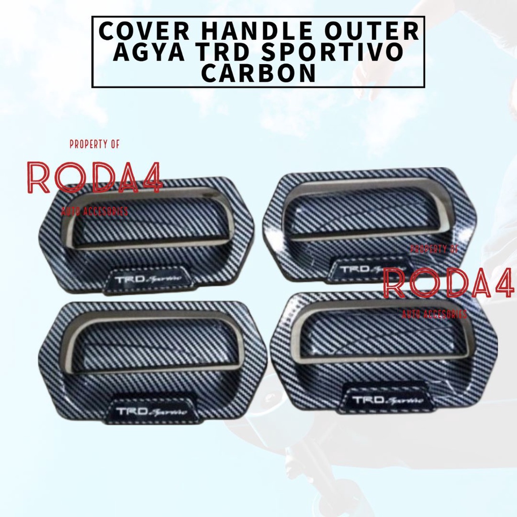 Paket Handle Outer Mangkok Tank Cover Mobil Agya Ayla Trd Sportivo 2022 2021 2020 2019 2018 2017 2016 2015 2014 Tutup Bensin Carbon Hitam