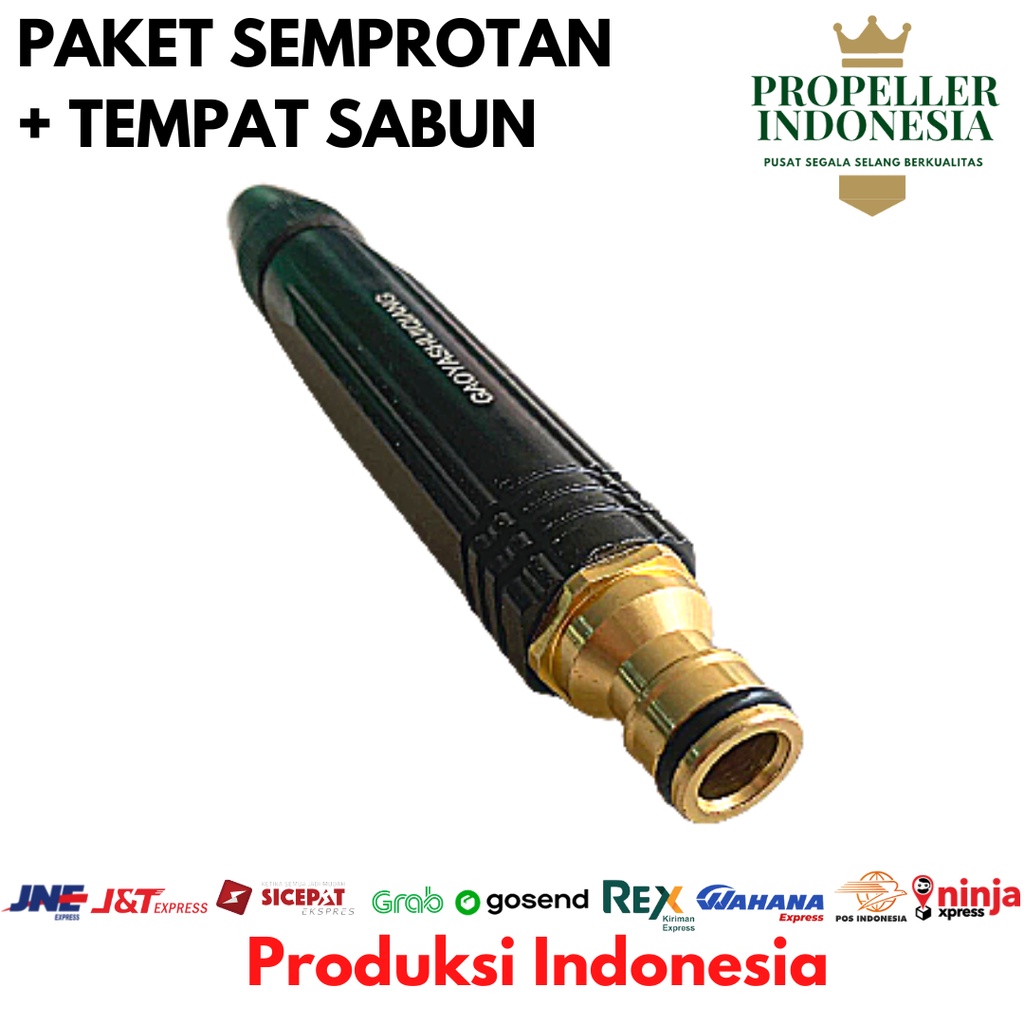 Paket Semprotan Tekanan Tinggi + Tempat Sabun Cuci Mobil 1/2 - 3/4Inch