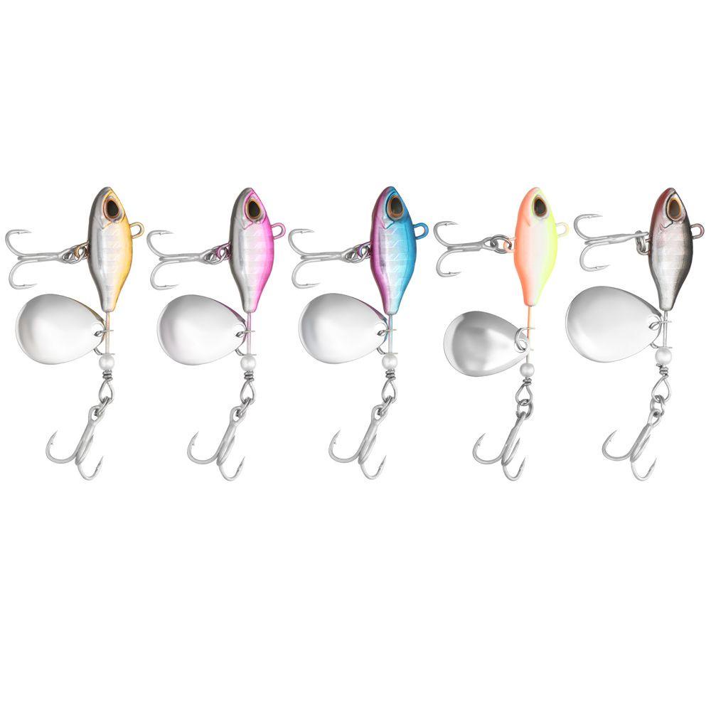 Solighter Umpan Pancing Sendok Sequin Vibrasi Metal 7g / 10g / 14g Dengan Kail Treble