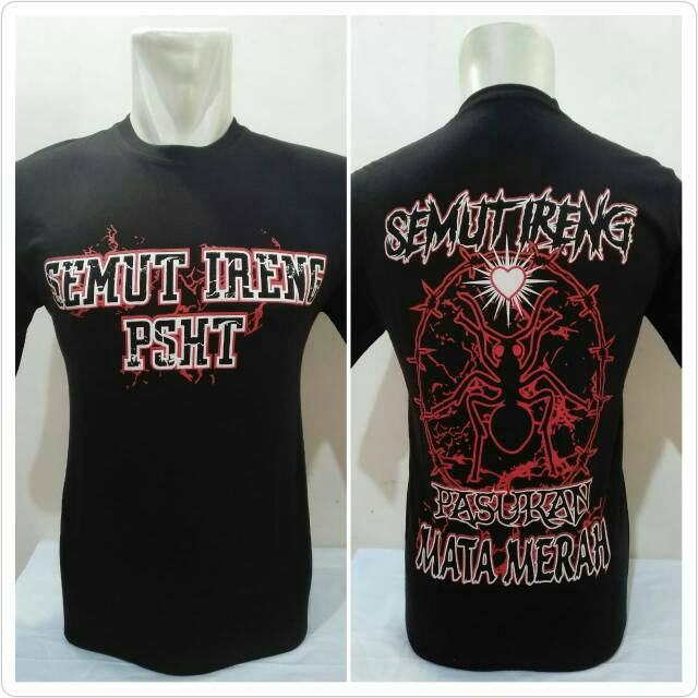 Kaos Psht SEMUT IRENG SH distro premium sablon plastisol PSHT