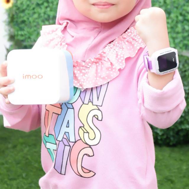 Jam hp anak Smart watch Imoo Y1 pink ungu asli ori garansi resmi anti air