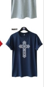 Ms Kaos Rohani Salib Batbaru A / Unisex Tshirt / Kaos Distro / Kaos Pria Wanita / Kaos Salib Batik