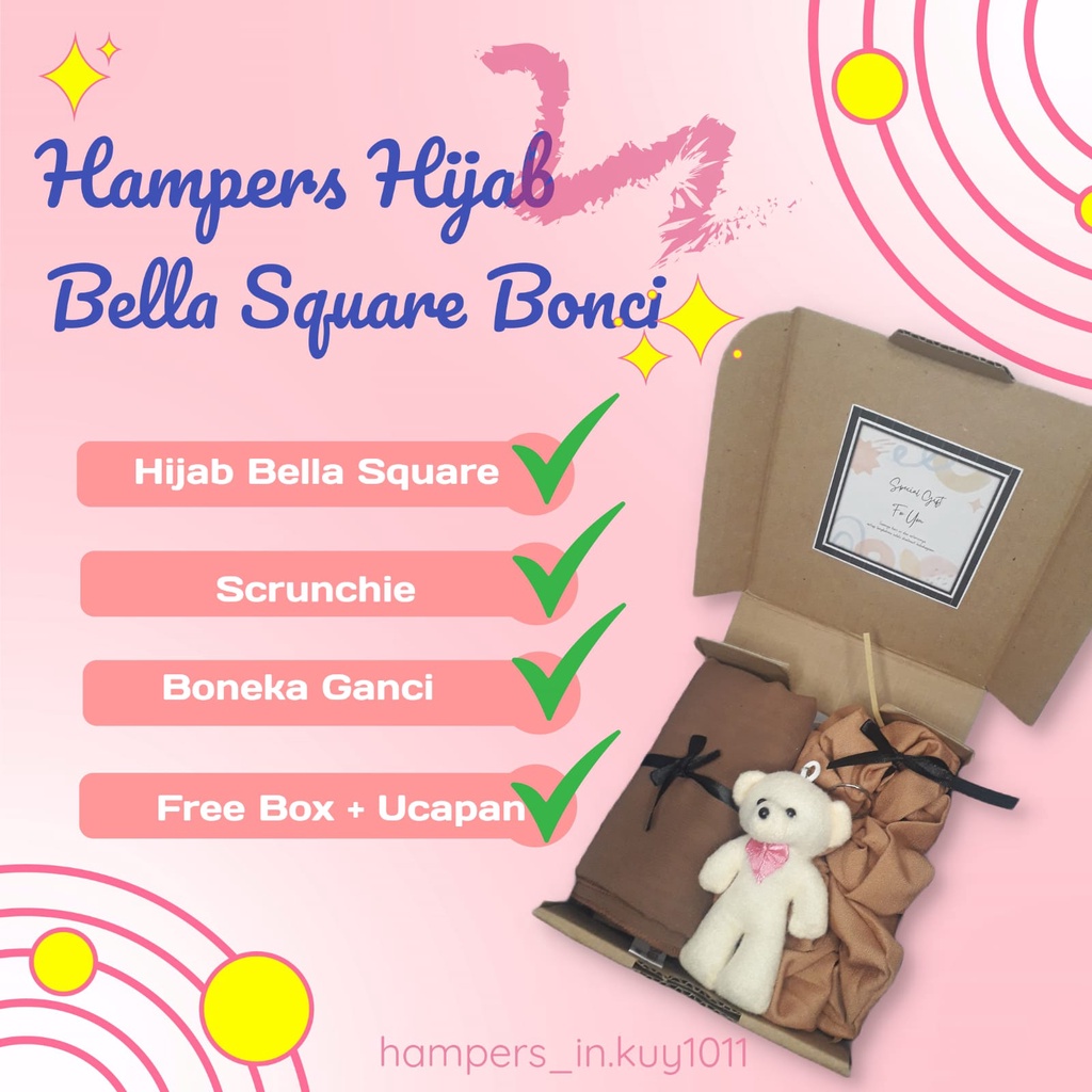 Hampers Hijab Kado Wisuda Kado Ulang Tahun Hampers Gift Box Hijab Bella Square