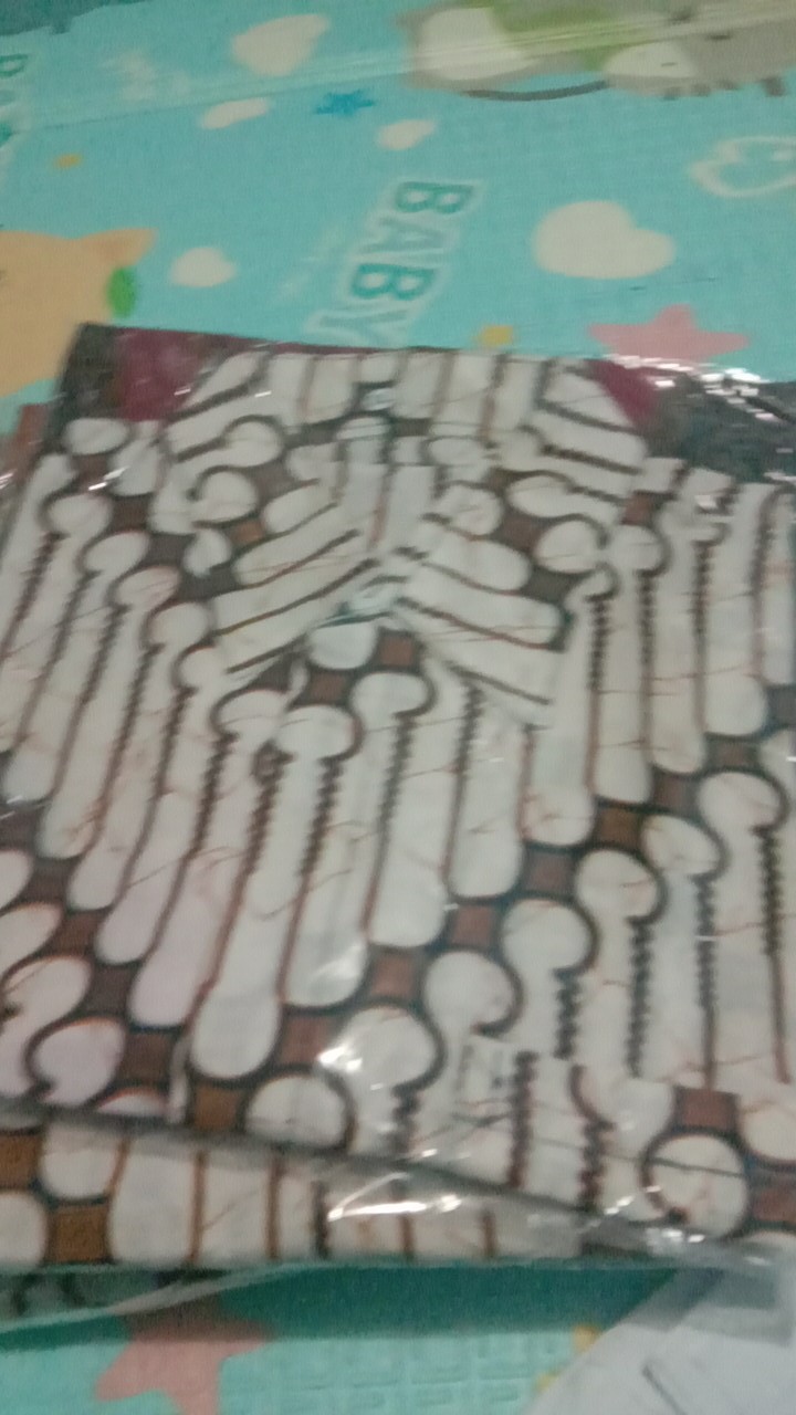 Batik Couple Keluarga Sania Ruffle Ori Ndoro Jowi Dnt Motif Garuda Merah