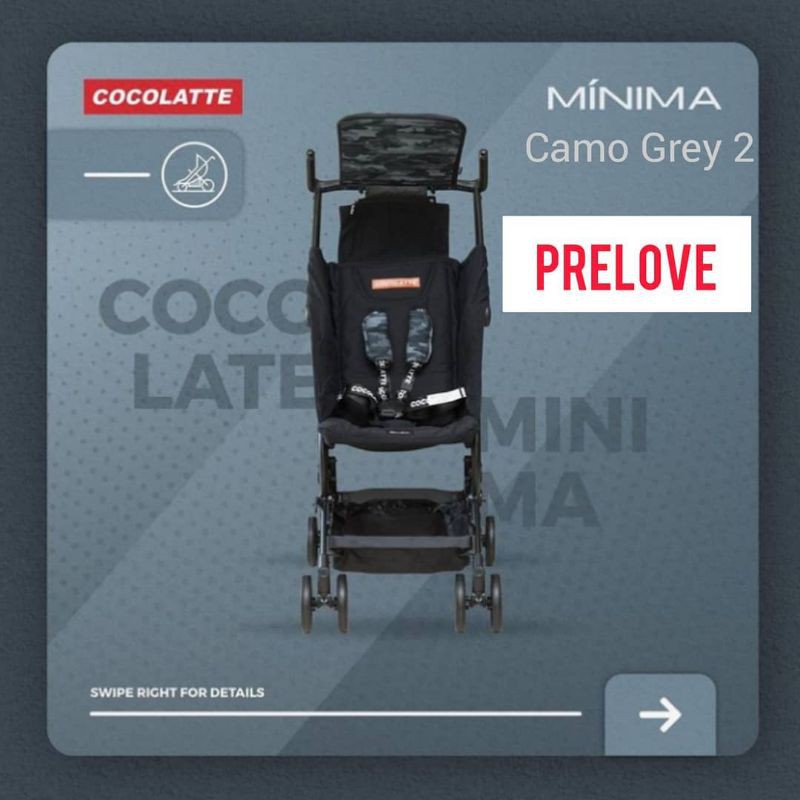 Prelove Stroller Cocolatte Minima Camo Grey 2 (second masih mulus)