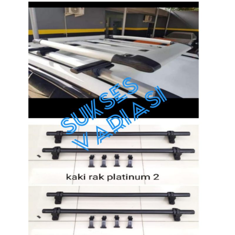 Rack Atas Mobil Sun Rack Roof Rak Bagasi Sun Rack Paket Lengkap + Kaki